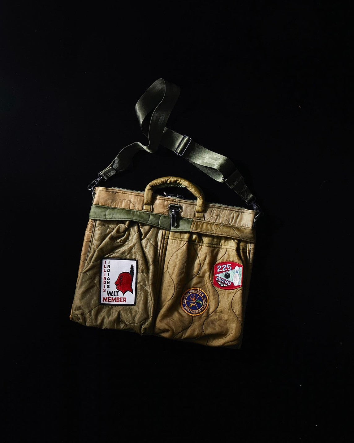 HELMET BAG with OLD WAPPEN
